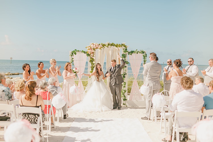 Bride Groom Ceremony Whimsical Pastel Key West Beach Wedding http://kristenbooth.net/