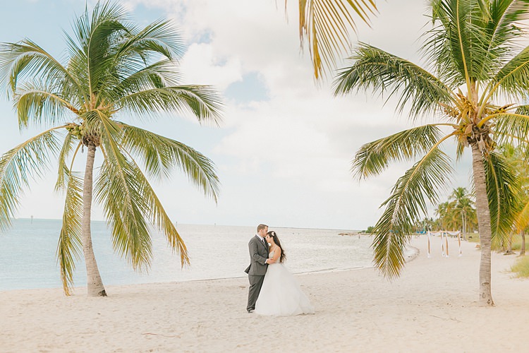 Bride Groom Palm Trees Whimsical Pastel Key West Beach Wedding http://kristenbooth.net/