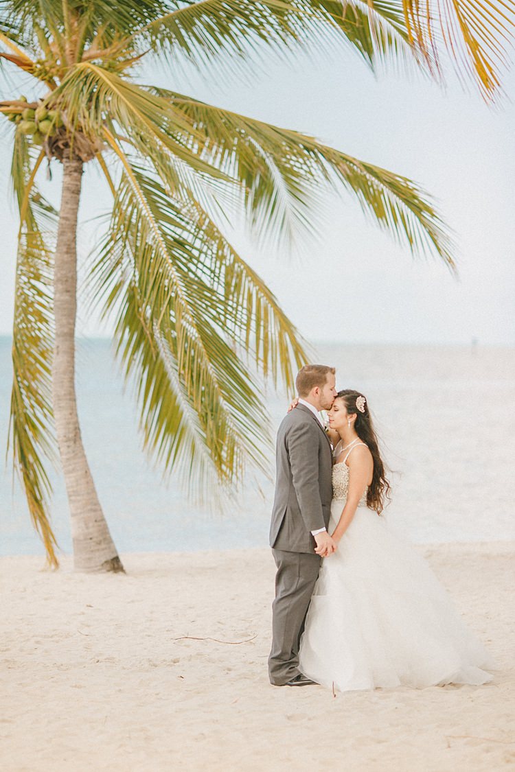 Bride Groom Beach Palm Tree Whimsical Pastel Key West Beach Wedding http://kristenbooth.net/