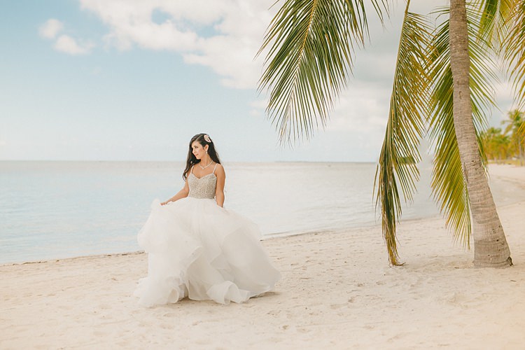 Bride Palm Tree Whimsical Pastel Key West Beach Wedding http://kristenbooth.net/
