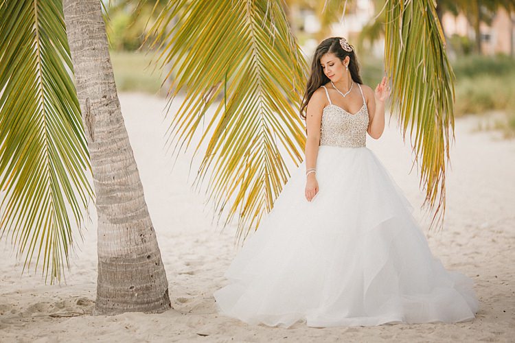 Bride Palm Tree Whimsical Pastel Key West Beach Wedding http://kristenbooth.net/