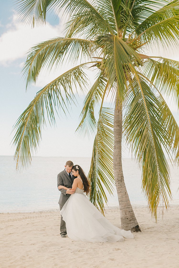 Bride Groom Palm Tree Whimsical Pastel Key West Beach Wedding http://kristenbooth.net/