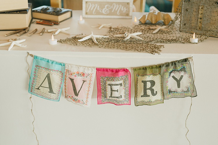 Surname Bunting Whimsical Pastel Key West Beach Wedding http://kristenbooth.net/