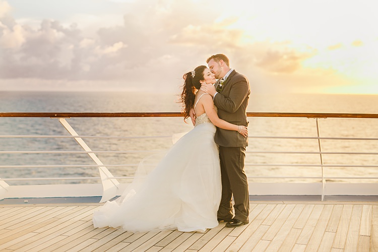 Bride Groom Kiss Boat Whimsical Pastel Key West Beach Wedding http://kristenbooth.net/