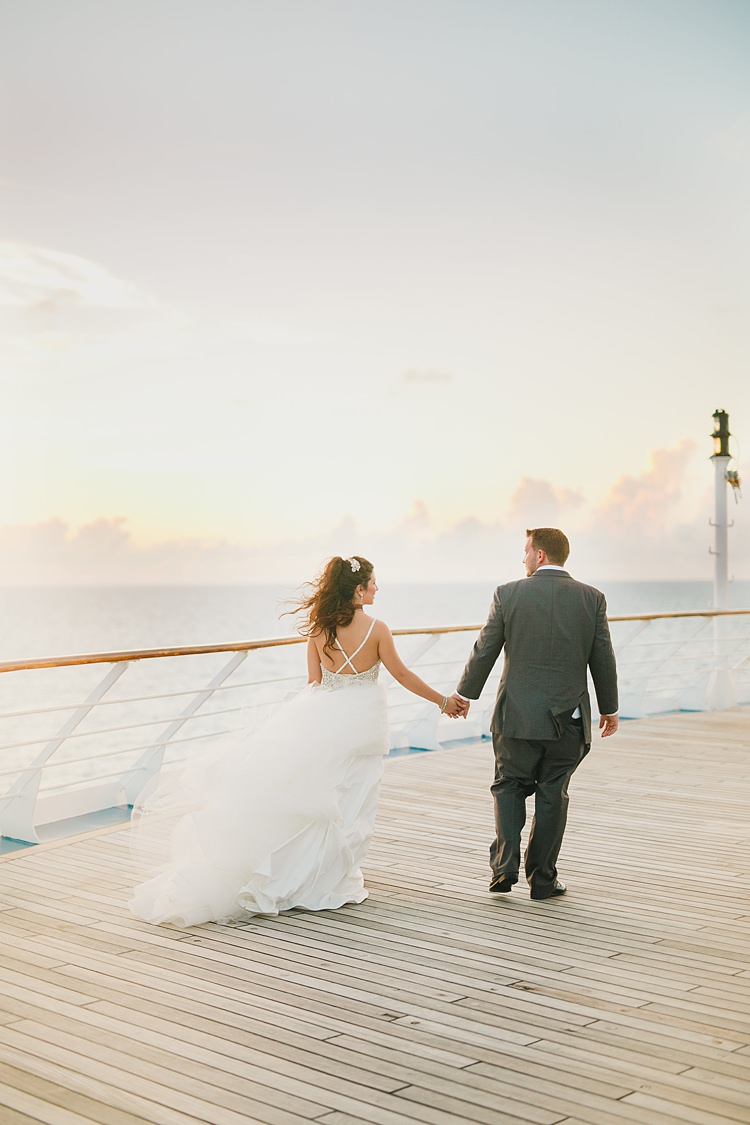 Bride Groom Hand Holding Boat Whimsical Pastel Key West Beach Wedding http://kristenbooth.net/