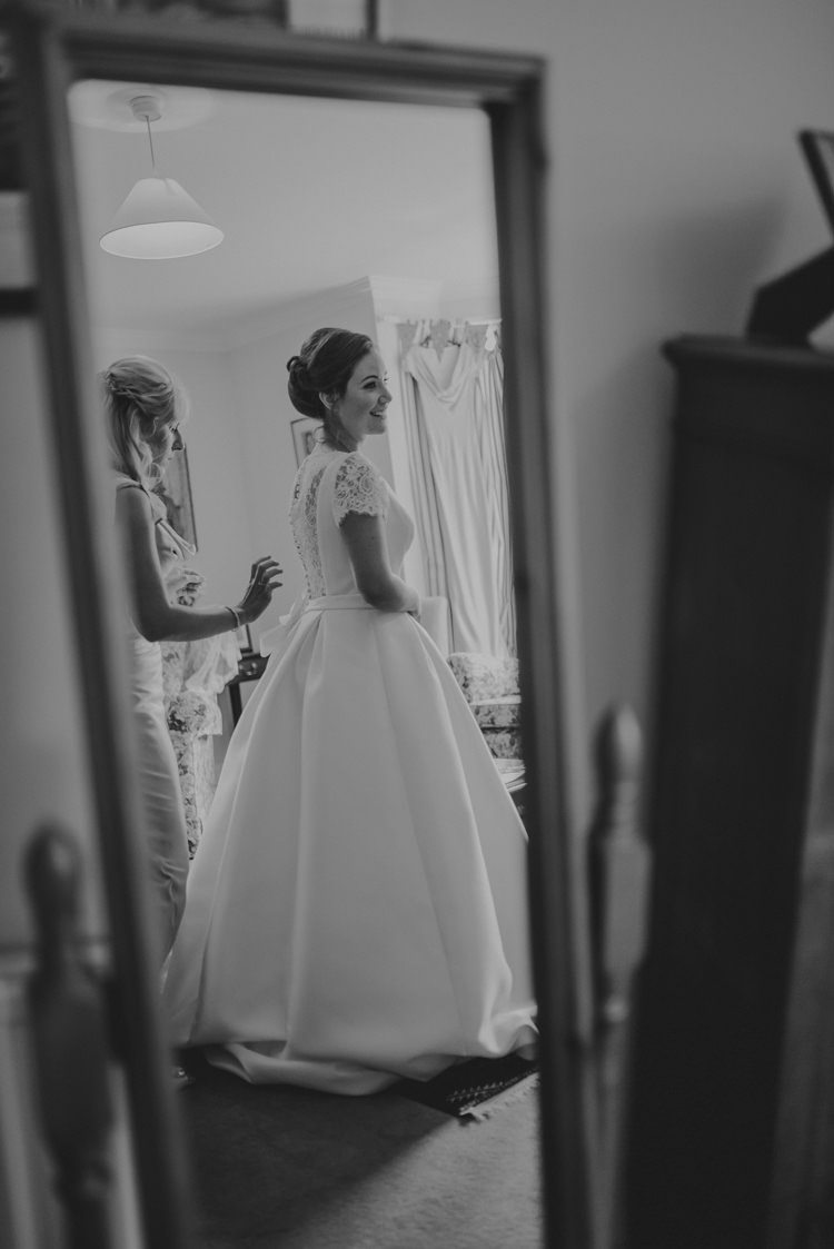 Pronovias Dress Gown Bride Bridal Cap Sleeves Lace Enchanting Cornflower Blue Marquee Wedding https://burfly.co.uk/