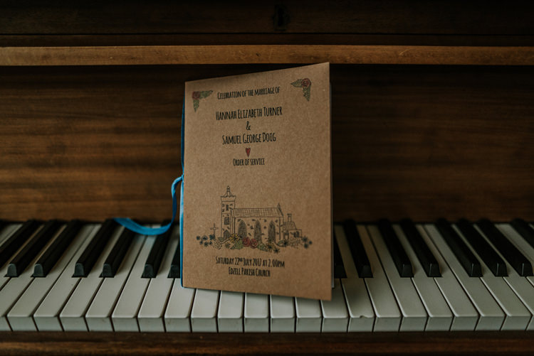 Kraft Paper Stationery Order Service Enchanting Cornflower Blue Marquee Wedding https://burfly.co.uk/