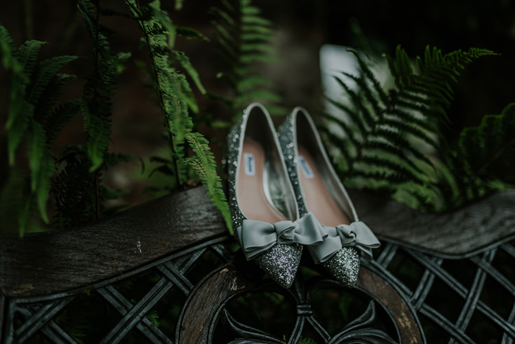 Silver Glitter Shoes Pumps Bride Bridal Enchanting Cornflower Blue Marquee Wedding https://burfly.co.uk/