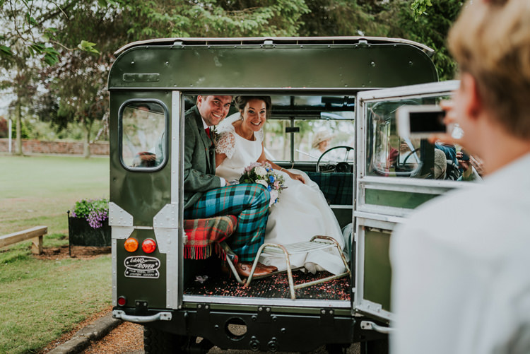 Landrover Car Transport Enchanting Cornflower Blue Marquee Wedding https://burfly.co.uk/