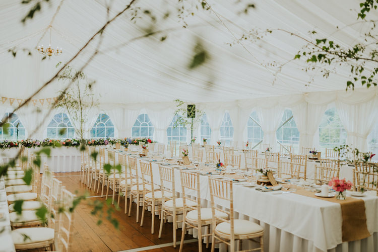 Trees Flowers Decor Enchanting Cornflower Blue Marquee Wedding https://burfly.co.uk/