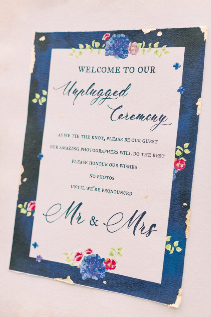 Unplugged Painted Wedding Sign Idea Sanshine Photography