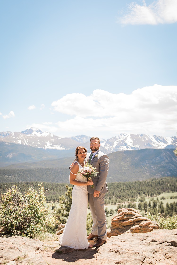 Bride Groom Scenic Rocky Mountain National Park Elopement http://allisonslaterphotography.com/