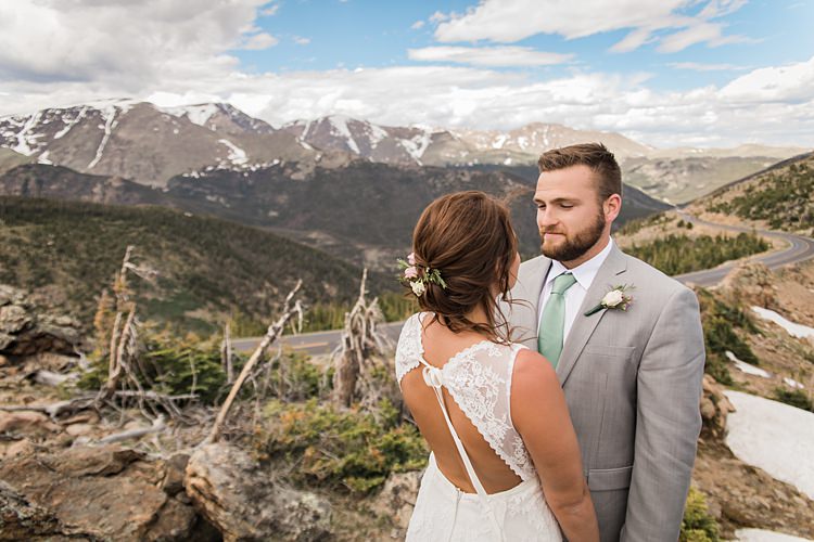 Bride Groom Landscape Scenic Rocky Mountain National Park Elopement http://allisonslaterphotography.com/