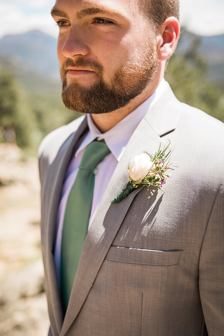 Groom Closeup Scenic Rocky Mountain National Park Elopement http://allisonslaterphotography.com/