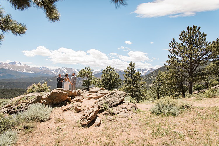 Ceremony Scenic Rocky Mountain National Park Elopement http://allisonslaterphotography.com/
