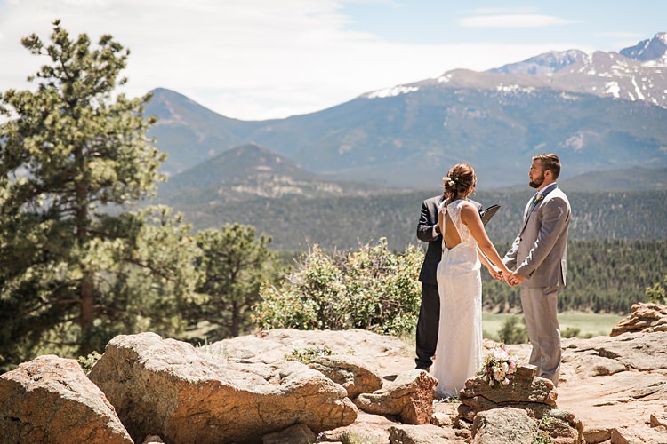 Ceremony Scenic Rocky Mountain National Park Elopement http://allisonslaterphotography.com/