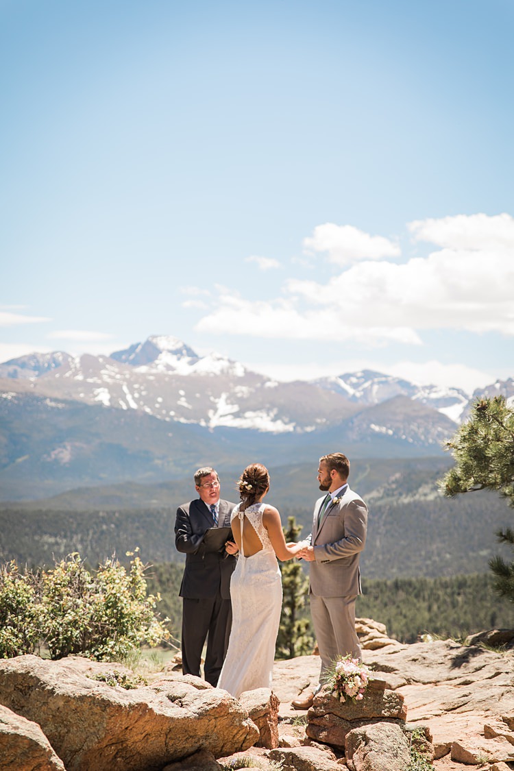 Ceremony Scenic Rocky Mountain National Park Elopement http://allisonslaterphotography.com/