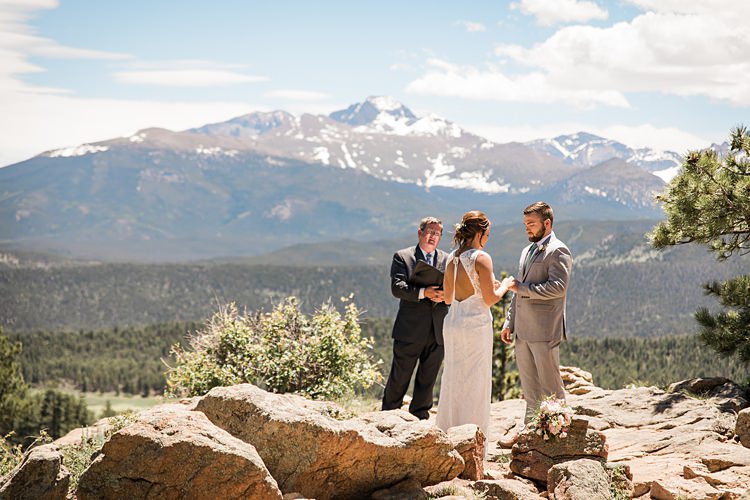 Ceremony Scenic Rocky Mountain National Park Elopement http://allisonslaterphotography.com/