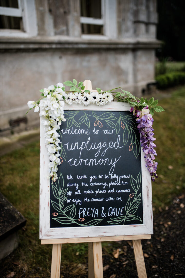 Wedding Sign Unplugged Ceremony Idea Kazooieloki Photography