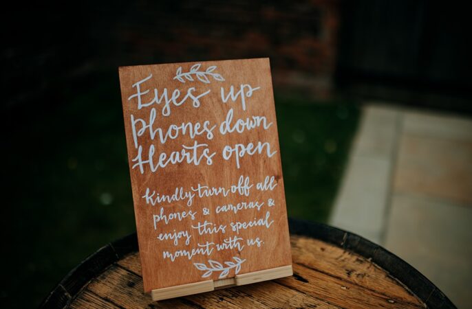 Wedding Unplugged Sign Poem Kazooieloki Photography