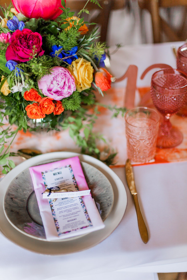 Place Name Card Animal Painted Gold Whimsical Unicorn Rainbow Wedding http://clairemacintyre.com/