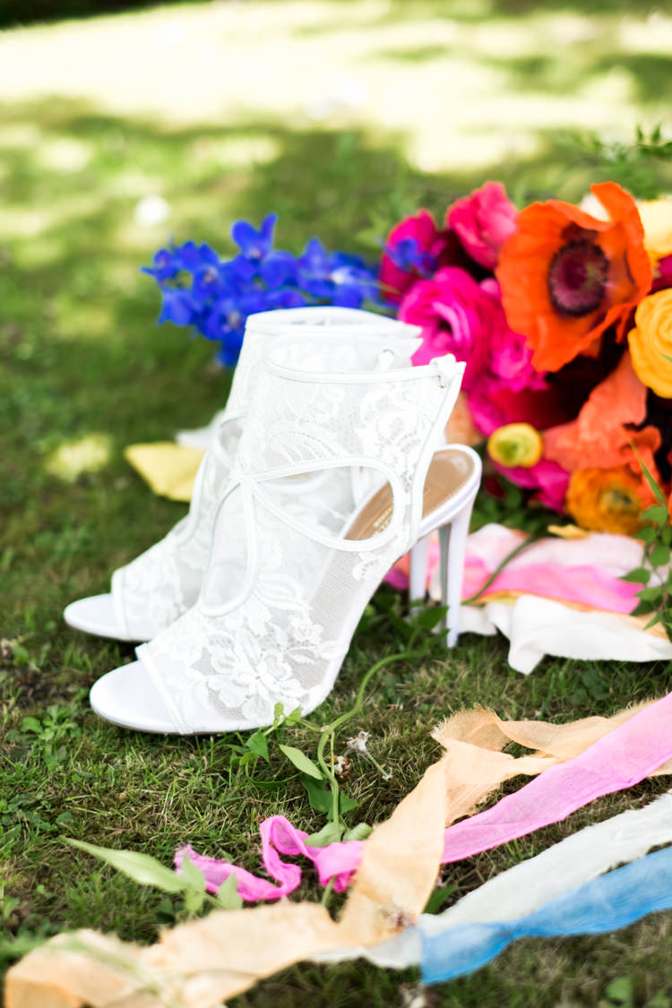 Lace Boot Cut Out Shoes Bride Bridal Whimsical Unicorn Rainbow Wedding http://clairemacintyre.com/
