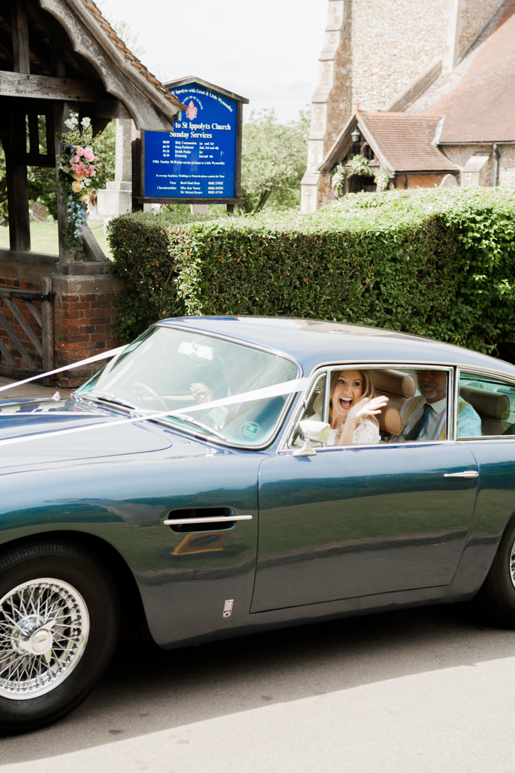 Classic Car Transport Whimsical Unicorn Rainbow Wedding http://clairemacintyre.com/