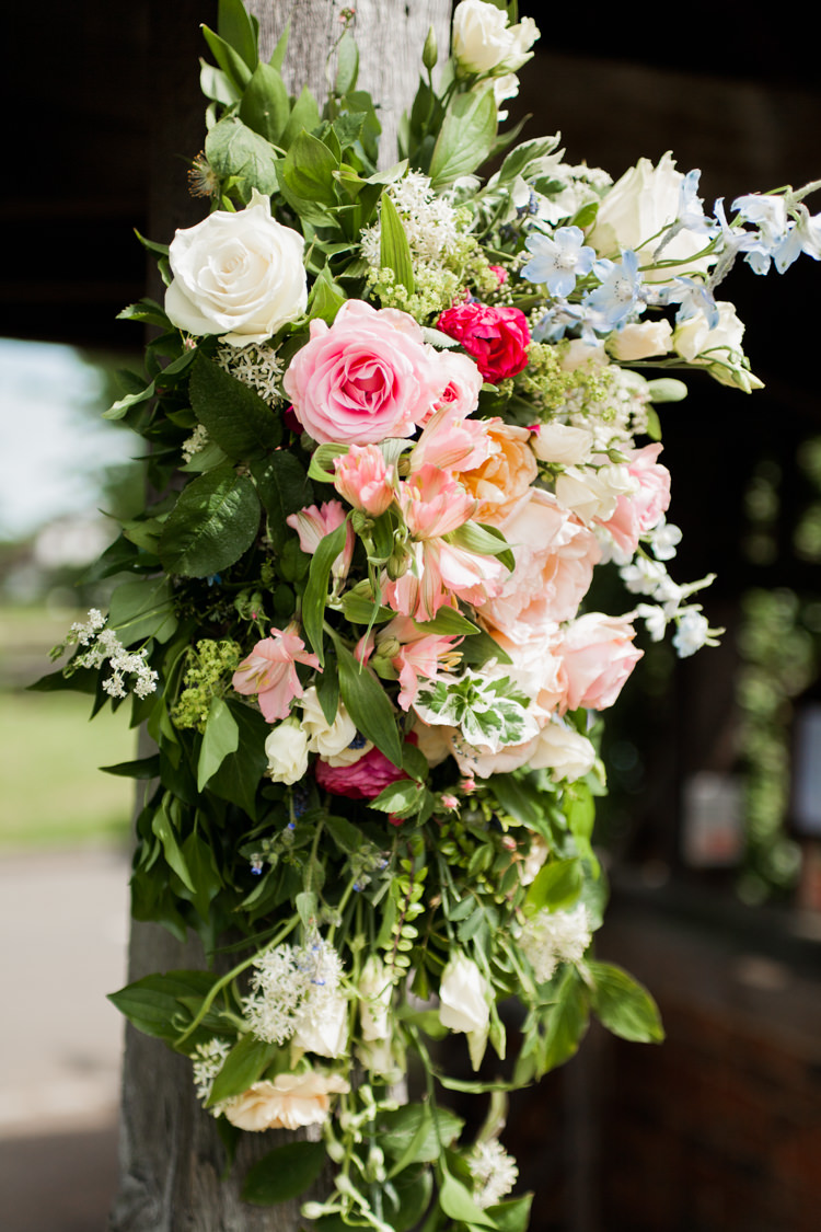 Church Flowers Arch Outdoor Whimsical Unicorn Rainbow Wedding http://clairemacintyre.com/