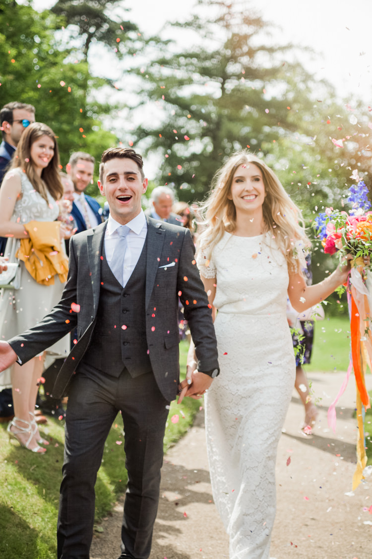 Confetti Throw Whimsical Unicorn Rainbow Wedding http://clairemacintyre.com/
