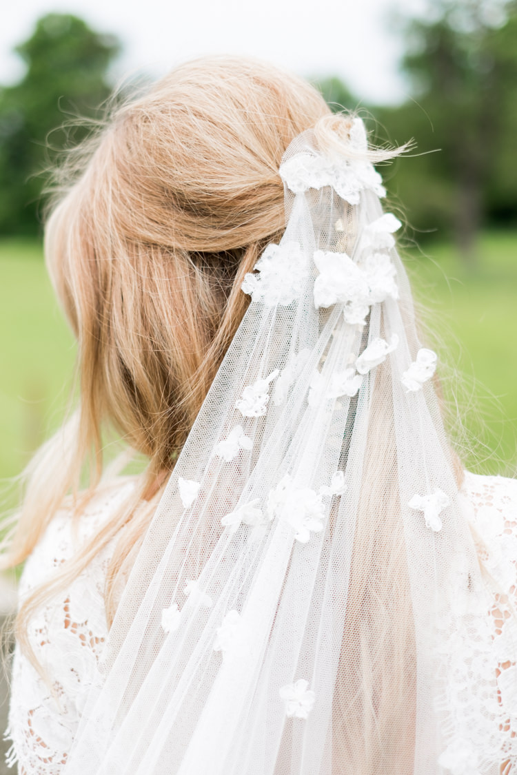 Hand Applique Lace Tulle Veil Whimsical Unicorn Rainbow Wedding http://clairemacintyre.com/