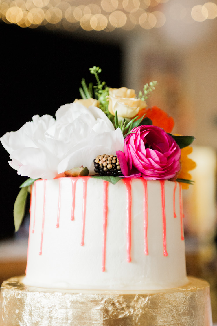 Flower Cake Topper Drips Whimsical Unicorn Rainbow Wedding http://clairemacintyre.com/