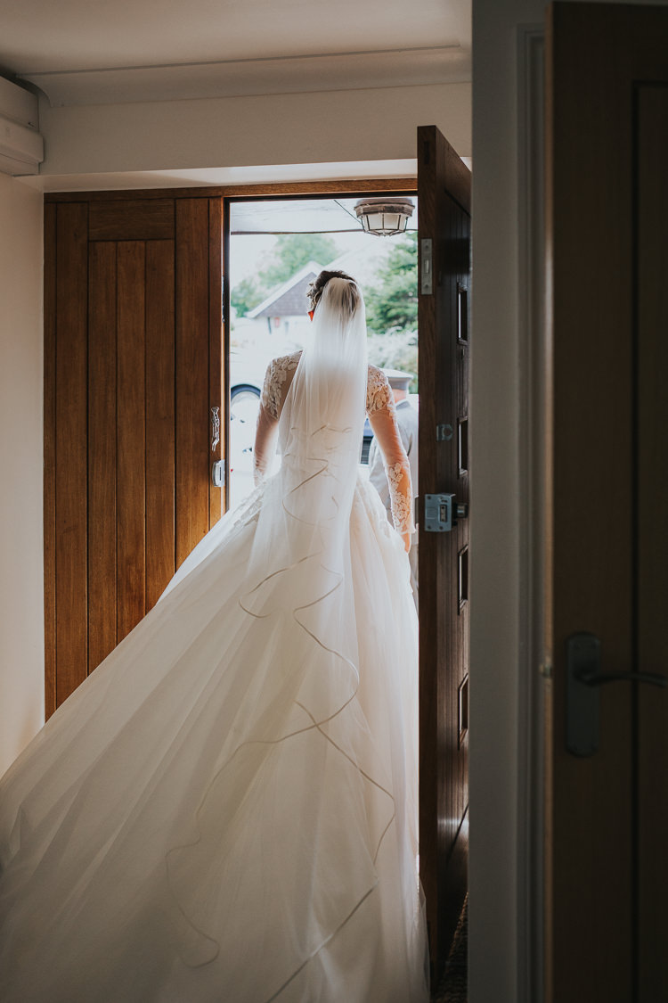 Long Train Veil Bride Bridal Dress Gown Colour Pop Coral Beach Wedding http://www.kategrayphotography.com/