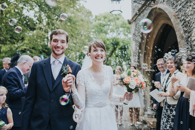 Bubbles Confetti Colour Pop Coral Beach Wedding http://www.kategrayphotography.com/