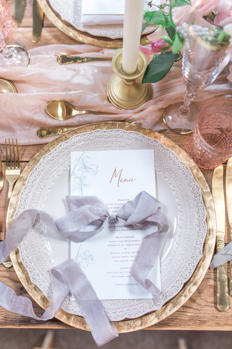 Decor Wooden Rustic Tablescape Fabric Candles Glasses Pink Flowers Place Setting Ribbon Ethereal Fine Art William Morris Wedding Ideas http://jessicadaviesphotography.co.uk/