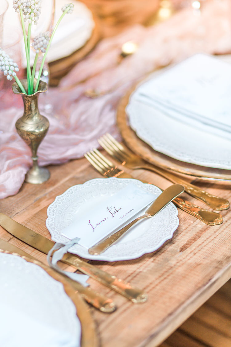 Decor Wooden Rustic Tablescape Fabric Candles Glasses Pink Flowers Ethereal Fine Art William Morris Wedding Ideas http://jessicadaviesphotography.co.uk/