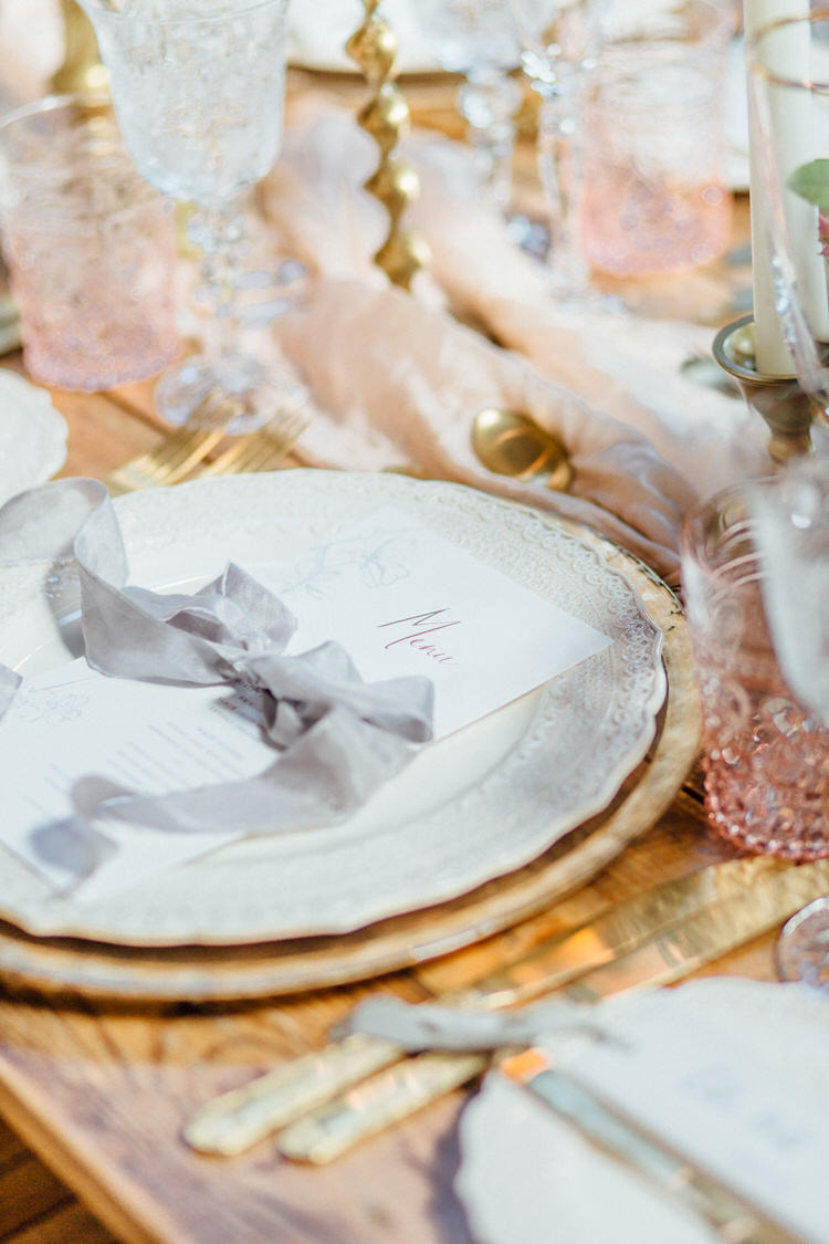 Decor Wooden Rustic Tablescape Fabric Candles Glasses Pink Flowers Ethereal Fine Art William Morris Wedding Ideas http://jessicadaviesphotography.co.uk/
