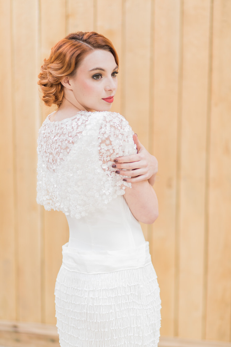 Vintage Bride Bridal Gown Beaded Tassel Cape Dress Ethereal Fine Art William Morris Wedding Ideas http://jessicadaviesphotography.co.uk/
