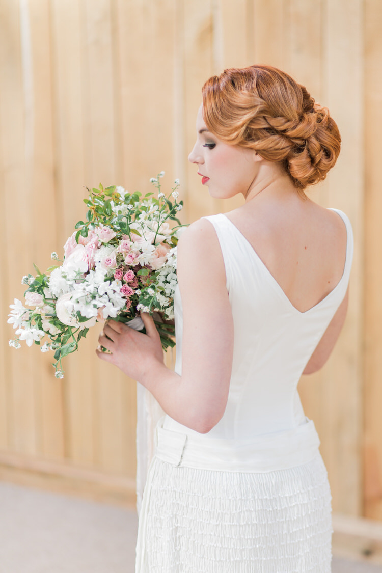Bride Bridal Hair Stlye Up Do Ethereal Fine Art William Morris Wedding Ideas http://jessicadaviesphotography.co.uk/