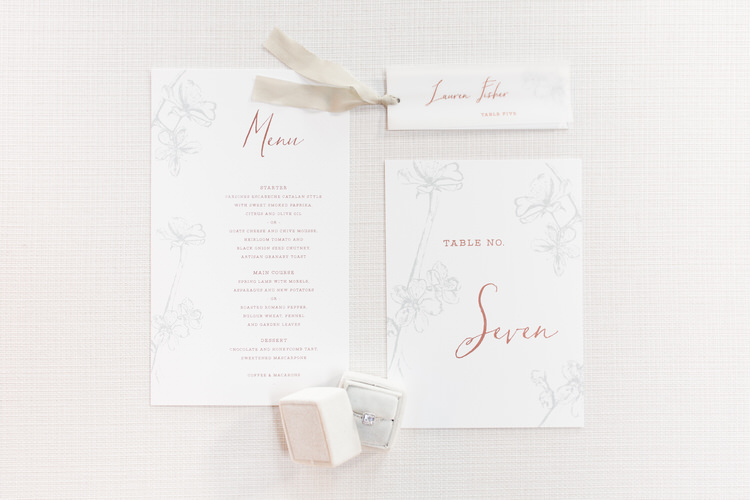 Stationery Blush Floral Calligraphy Invites Invitations Ribbon Ethereal Fine Art William Morris Wedding Ideas http://jessicadaviesphotography.co.uk/