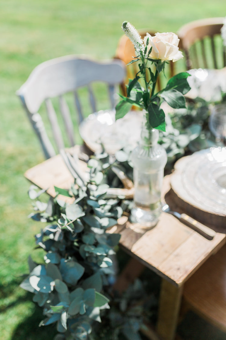 Foliage Swag Garland Table Runner Decor Bottles Flowers Tablescape Bohemian Garden Greenery Wedding Ideas http://www.storytellerphotography.co.uk/