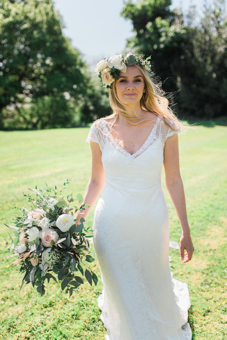 Alfred Angelo Lace Dress Gown Bride Bridal Bohemian Garden Greenery Wedding Ideas http://www.storytellerphotography.co.uk/