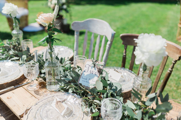 Foliage Swag Garland Table Runner Decor Bottles Flowers Tablescape Bohemian Garden Greenery Wedding Ideas http://www.storytellerphotography.co.uk/