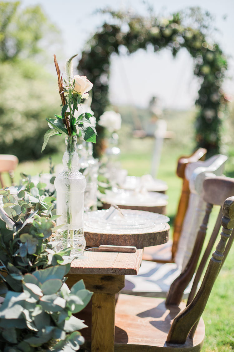 Foliage Swag Garland Table Runner Decor Bottles Flowers Tablescape Bohemian Garden Greenery Wedding Ideas http://www.storytellerphotography.co.uk/