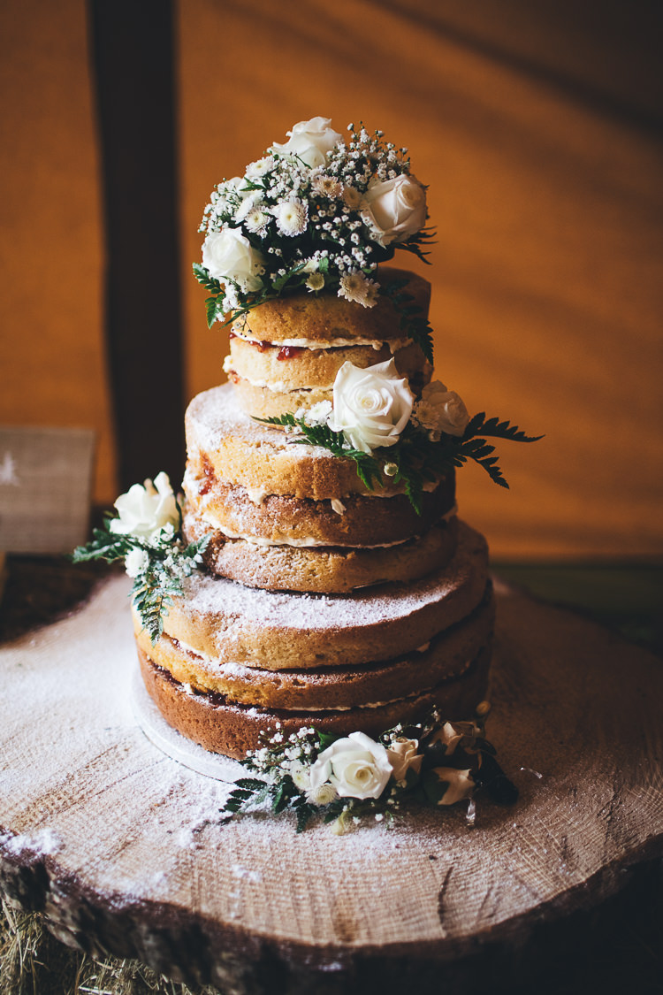 Naked Cake Sponge Layer Victoria Fruit Log Large DIY Bohemian Tipi Party Wedding http://www.mikeplunkettphotography.com/