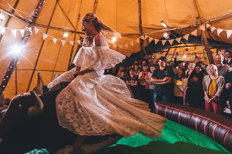 Rodeo Bull Large DIY Bohemian Tipi Party Wedding http://www.mikeplunkettphotography.com/