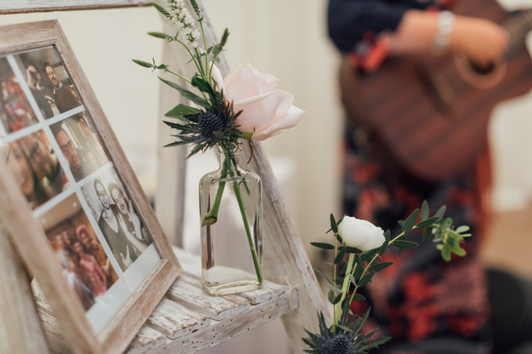 Ladder Decor Flowers Photos Pretty Pale Pink Scenic Coast Wedding http://rachellambertphotography.co.uk/