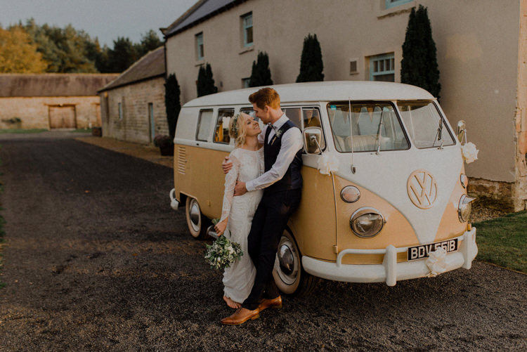 VW Camper Van Dreamy Natural Boho Barn Wedding https://heychrisrandle.com/