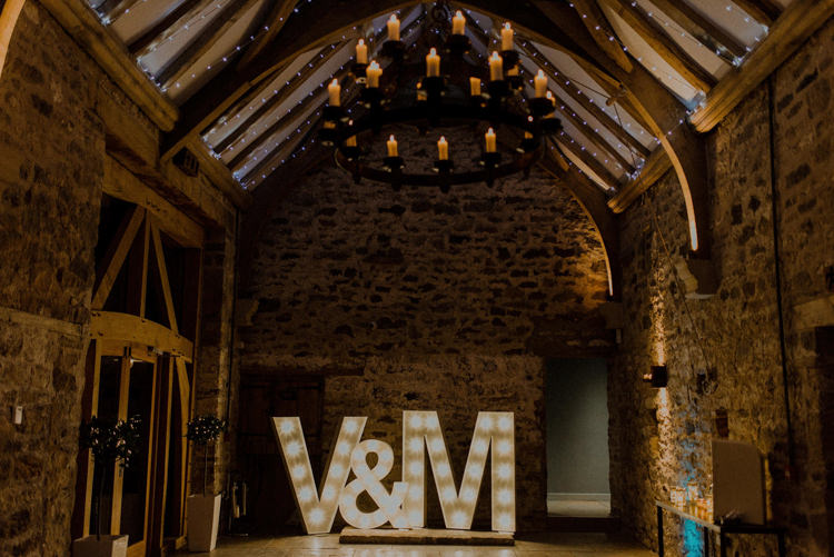 Letter Lights Dreamy Natural Boho Barn Wedding https://heychrisrandle.com/