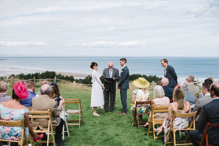 Outdoor Humanist Ceremony Scotland Vintage Log Cabin Wedding Sea http://www.lisadevinephotography.co.uk/