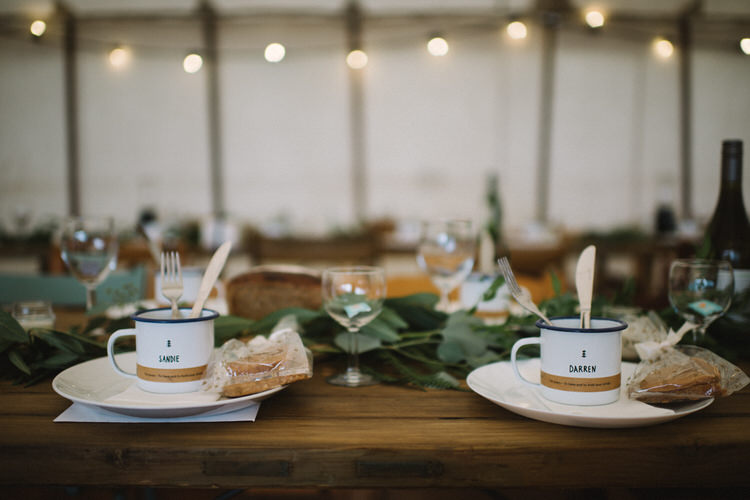 Table Decor Tablescape Greeery Mugs Vintage Log Cabin Wedding Sea http://www.lisadevinephotography.co.uk/